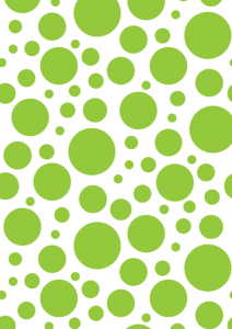 Fooditude brand: green circle pattern.