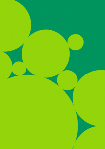 Fooditude branded colours: green circles on a dark green backdrop.