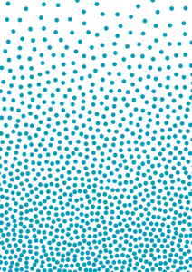Fooditude branded design of blue dots.