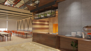Modern office canteen enviroment