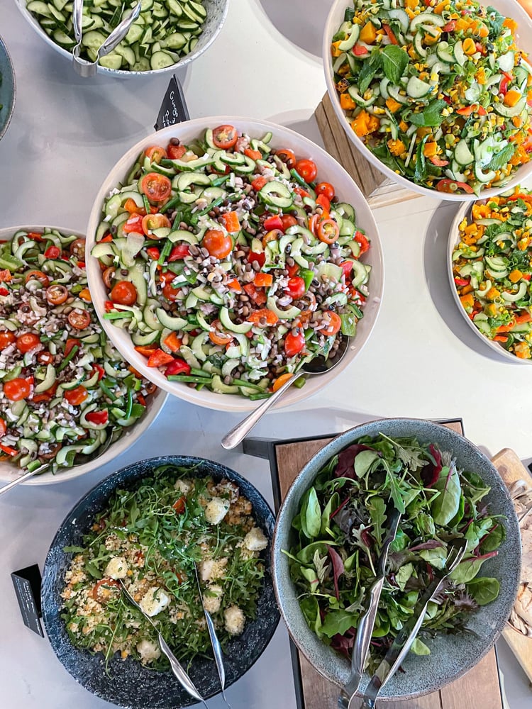 Salad bar at office canteen