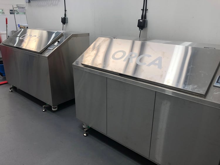 photography of our ORCA digesters, that transform food waste into liquid.