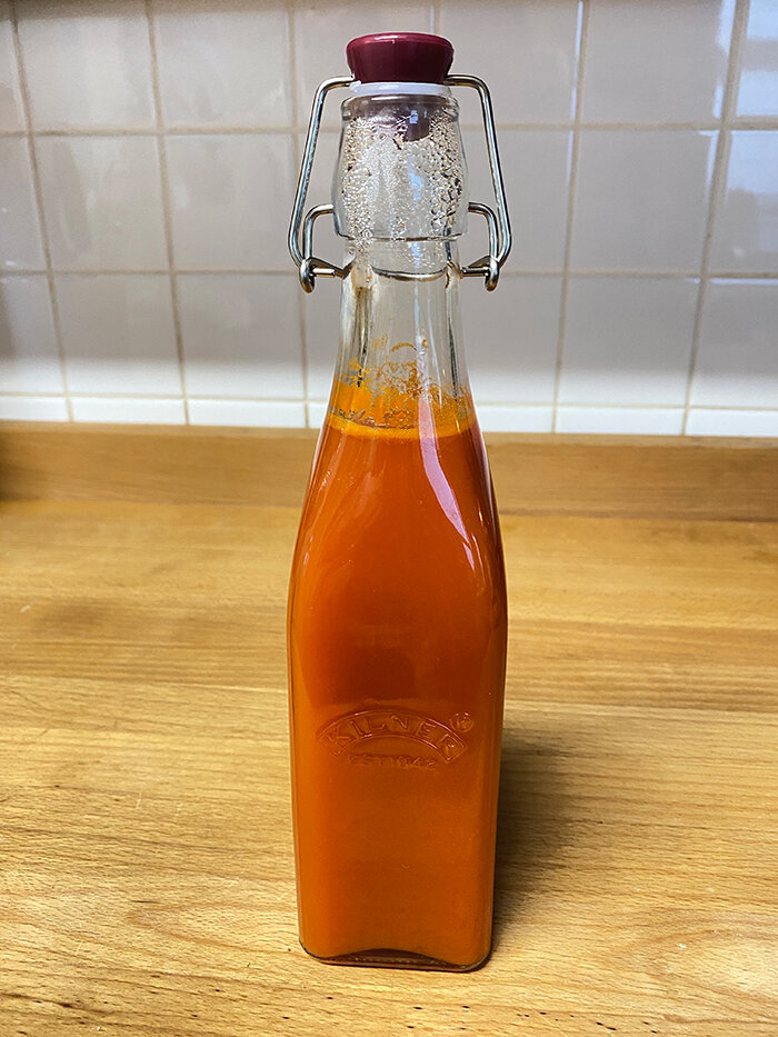 Image of Rosehip syrup created made following a recipe from corporate catering company, Fooditude.