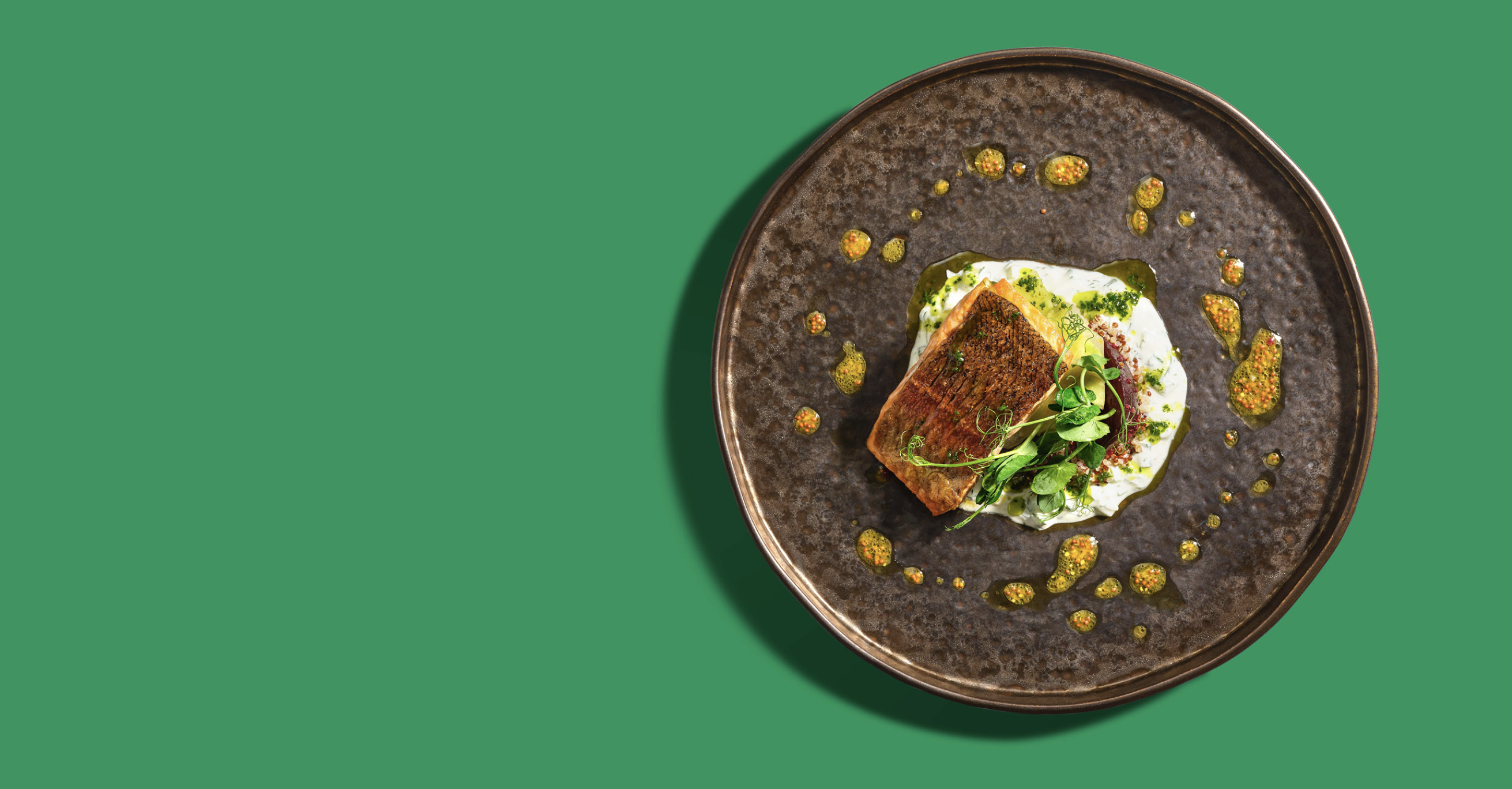 Sustainable seafood dish