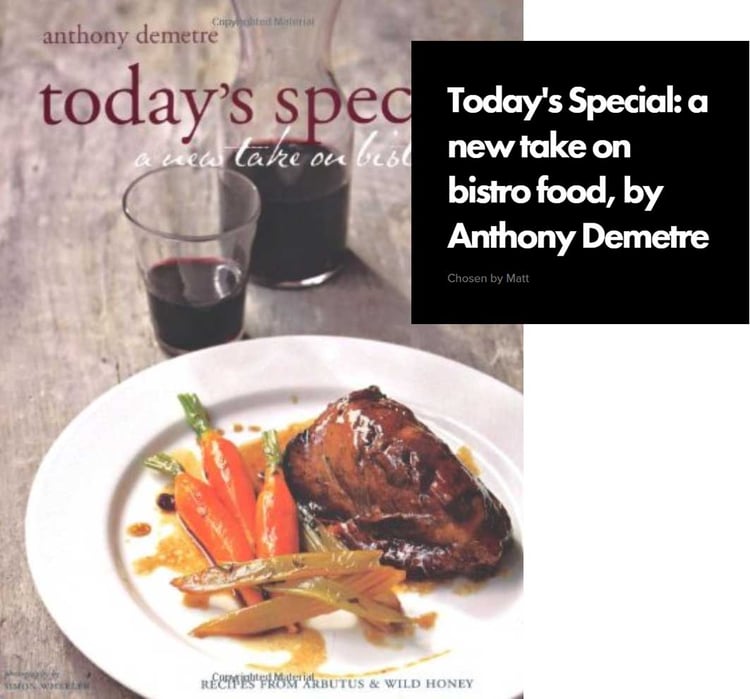 Photo of Anthony Demetre's cookbook Bistro food