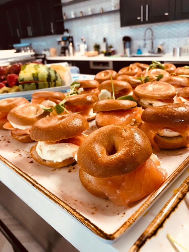image of Smoked Salmon Bagel offered for lunch by a contract catering company