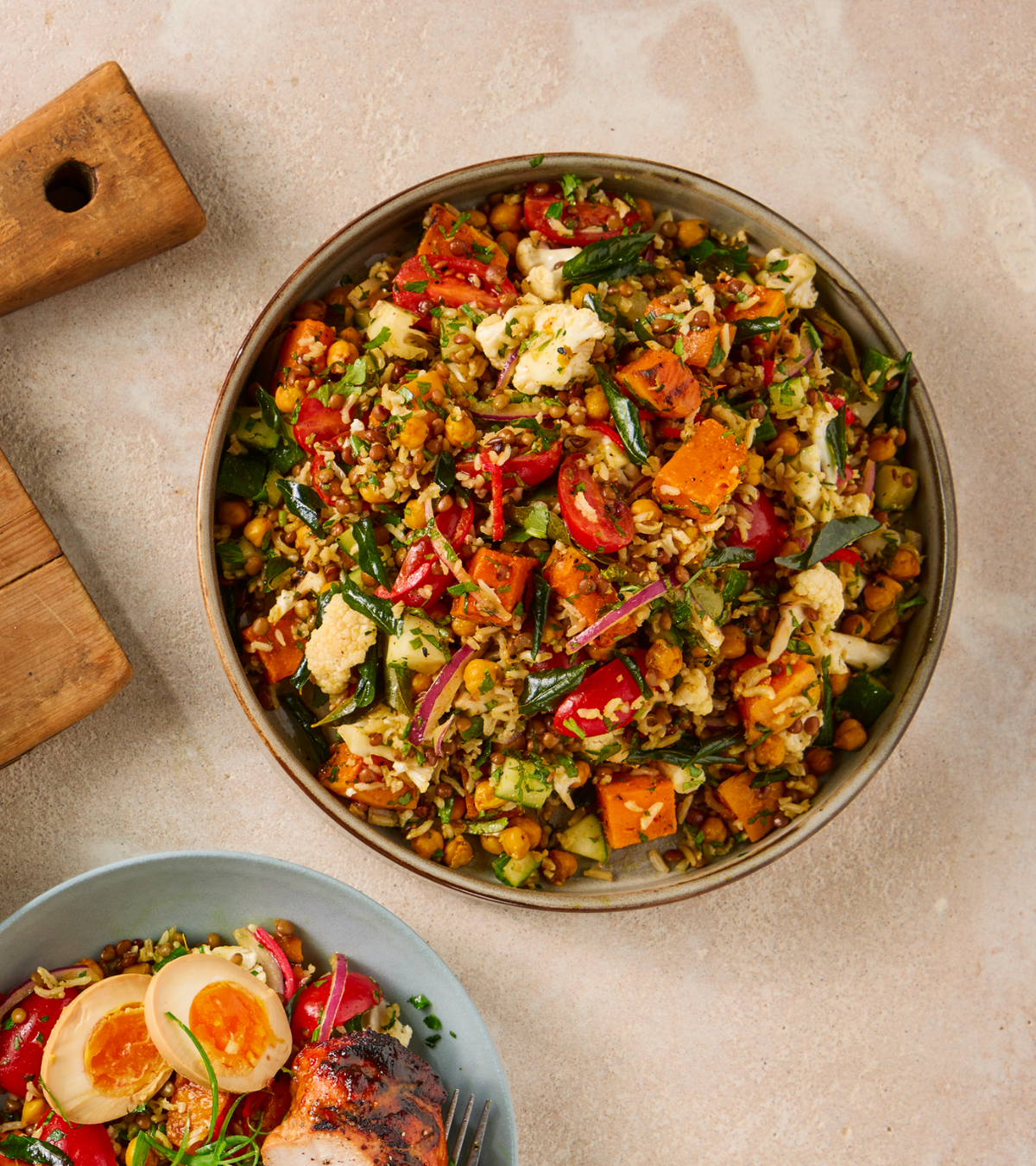 Simple Basmati Rice, Cauliflower & Chickpea Superfood Salad