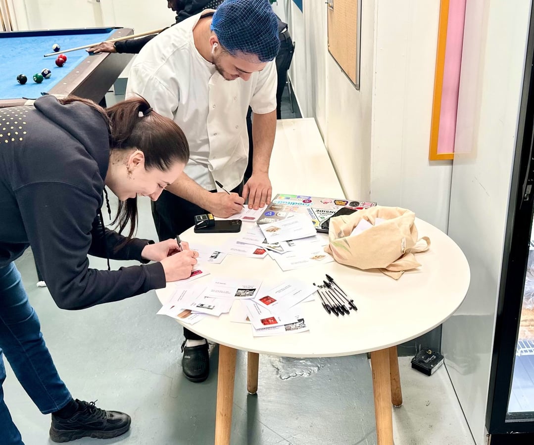 The Fooditude team at a sustainability workshop