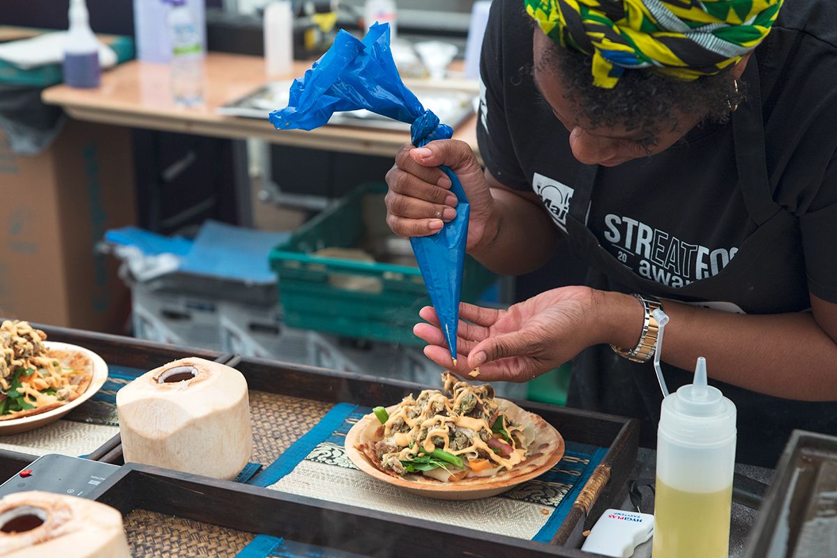 Chef preparing food