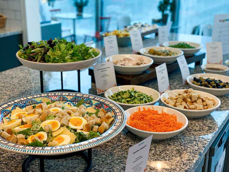 Table filled with various food dishes