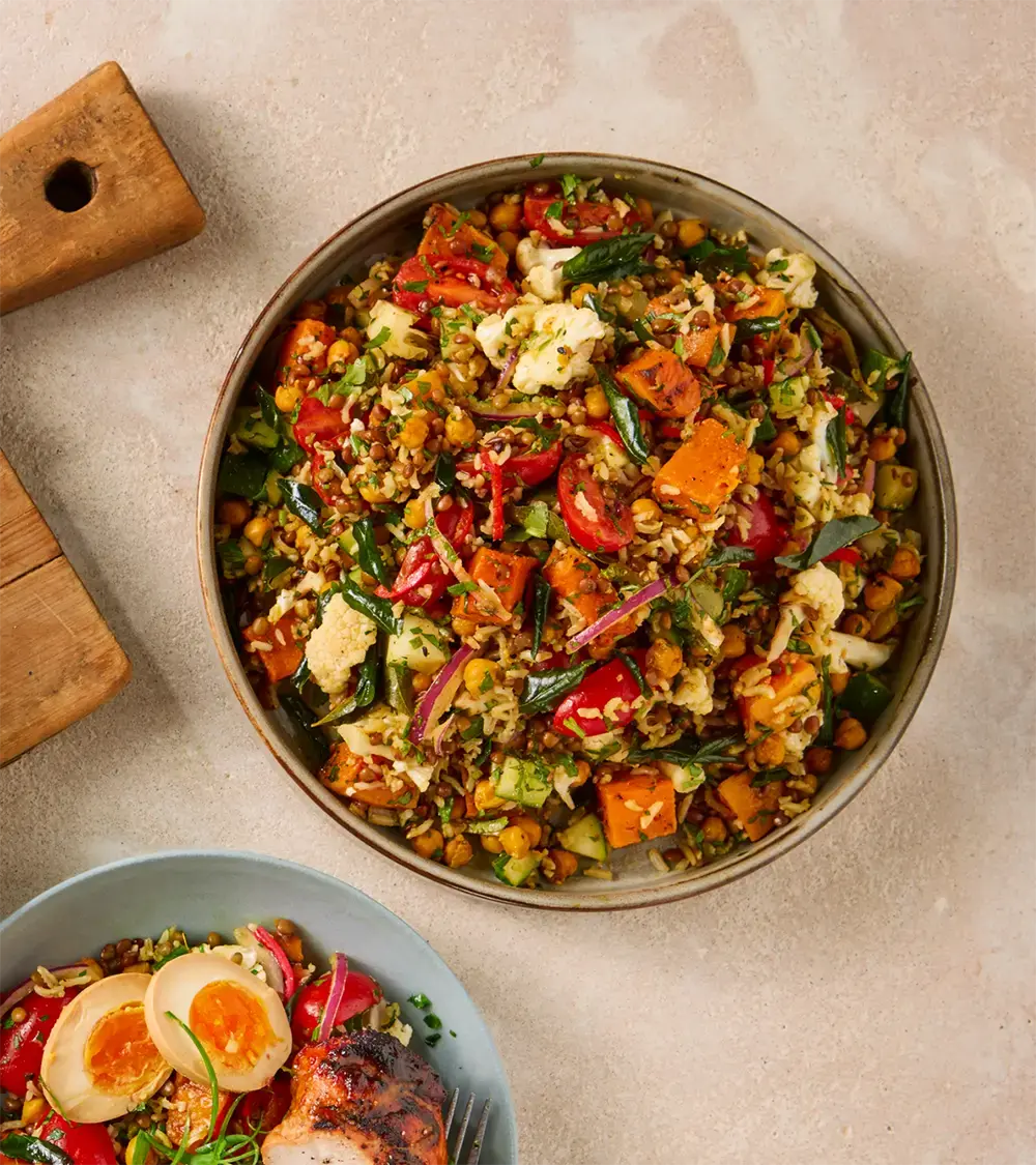 Simple Basmati Rice, Cauliflower & Chickpea Superfood Salad-1