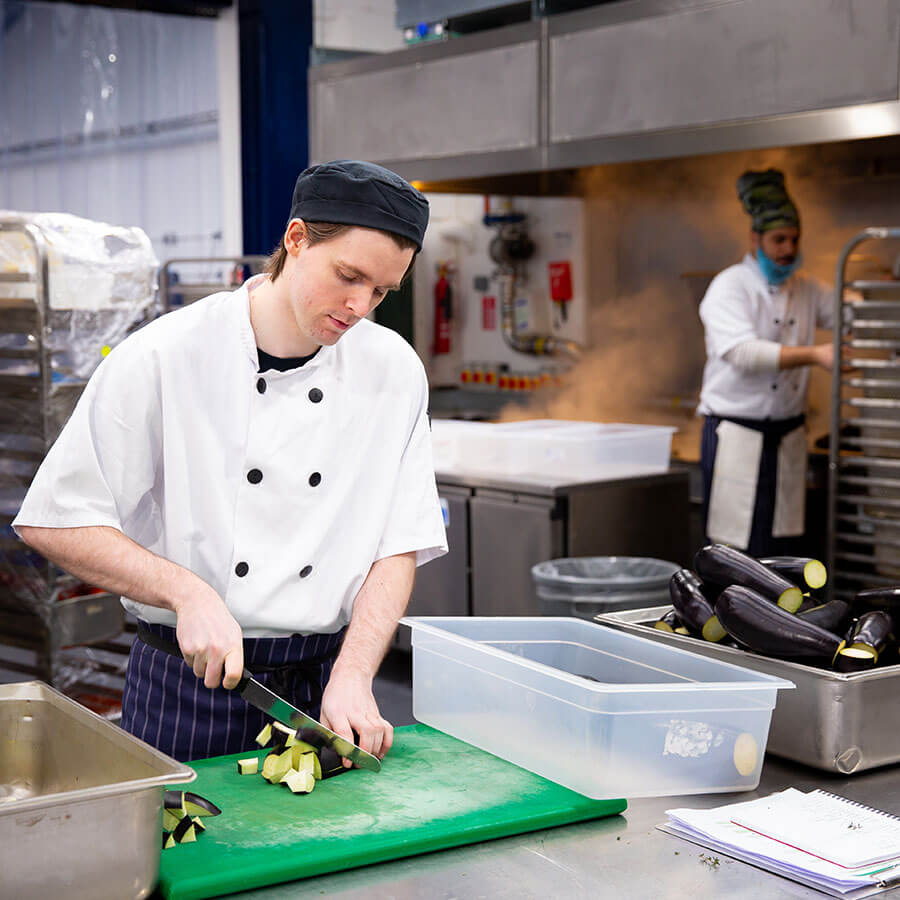 Chef cooking in a kitchen